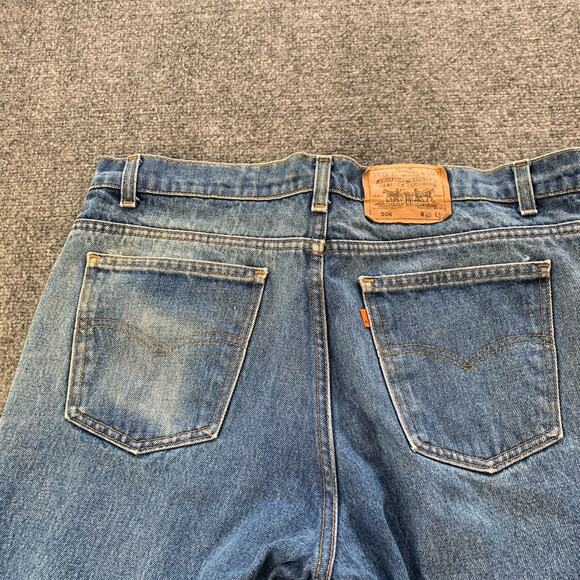 Vintage Levi's 506 Orange Tab Denim Jeans Made in USA Straight Mens Size 40x30 - Picture 3 of 16